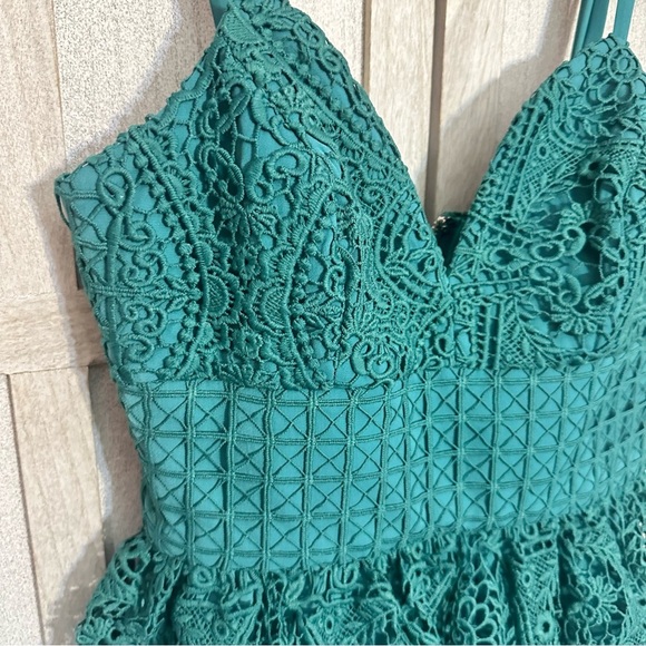 MOSSMAN *Change of Heart*  Lace Mini Dress | Jade Green |  US Size 2 | NWT - Picture 10 of 16